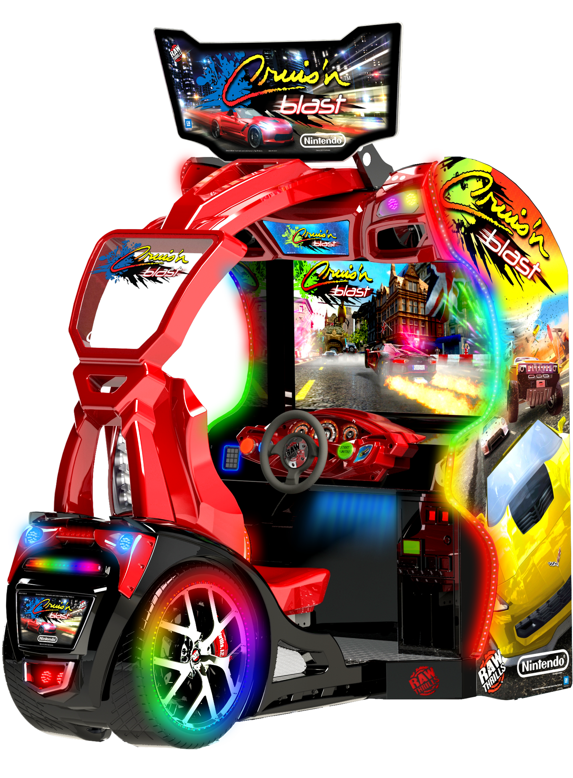 Raw Thrills Cruis'n Blast Arcade Game Cabinet