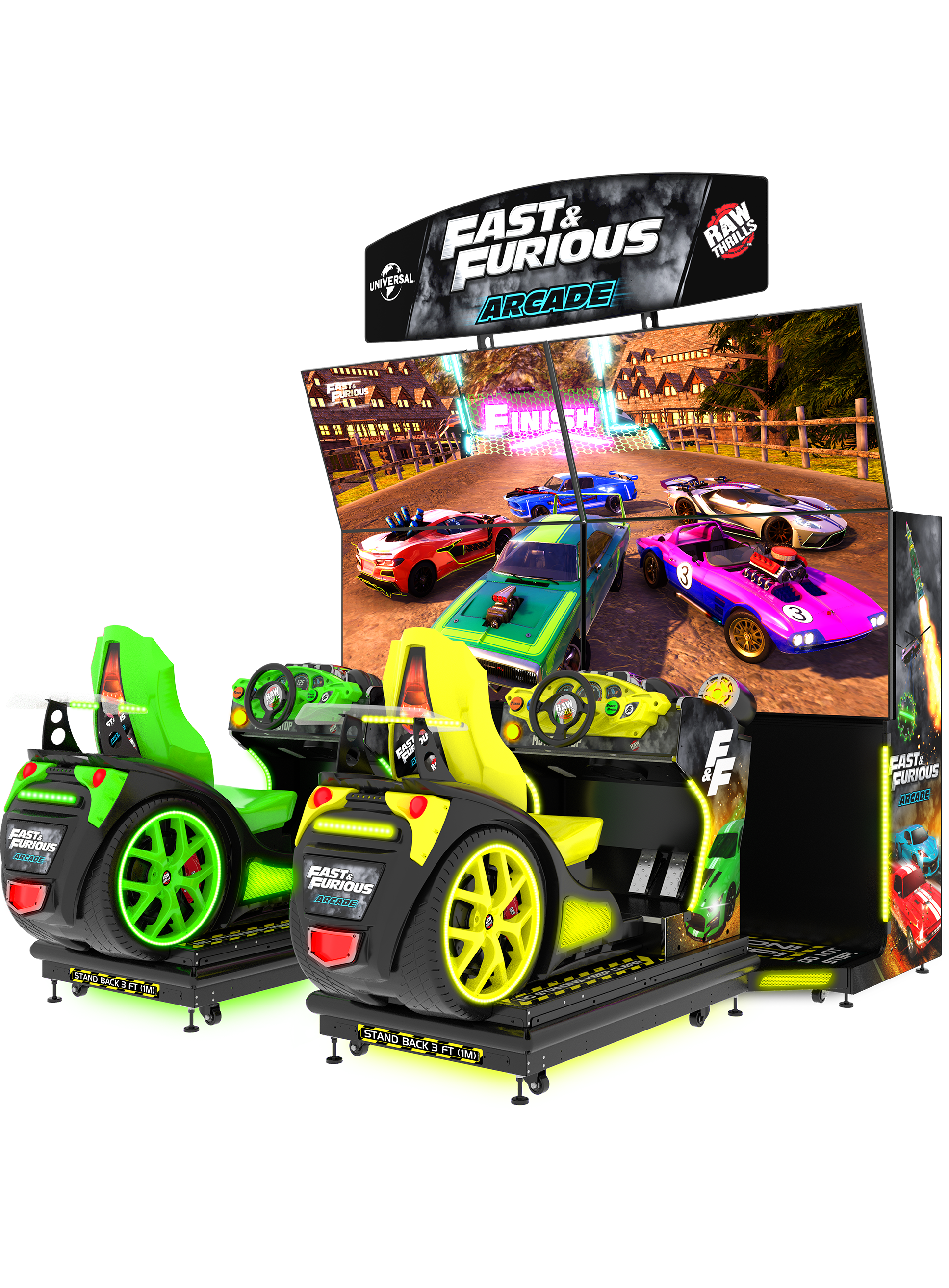 Raw Thrills Fast & Furious Arcade Racing Game Machine