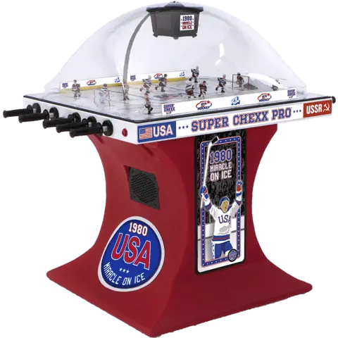 Super Chexx Pro Miracle on ICE Edition – USA Olympic hockey arcade game with dome bubble design