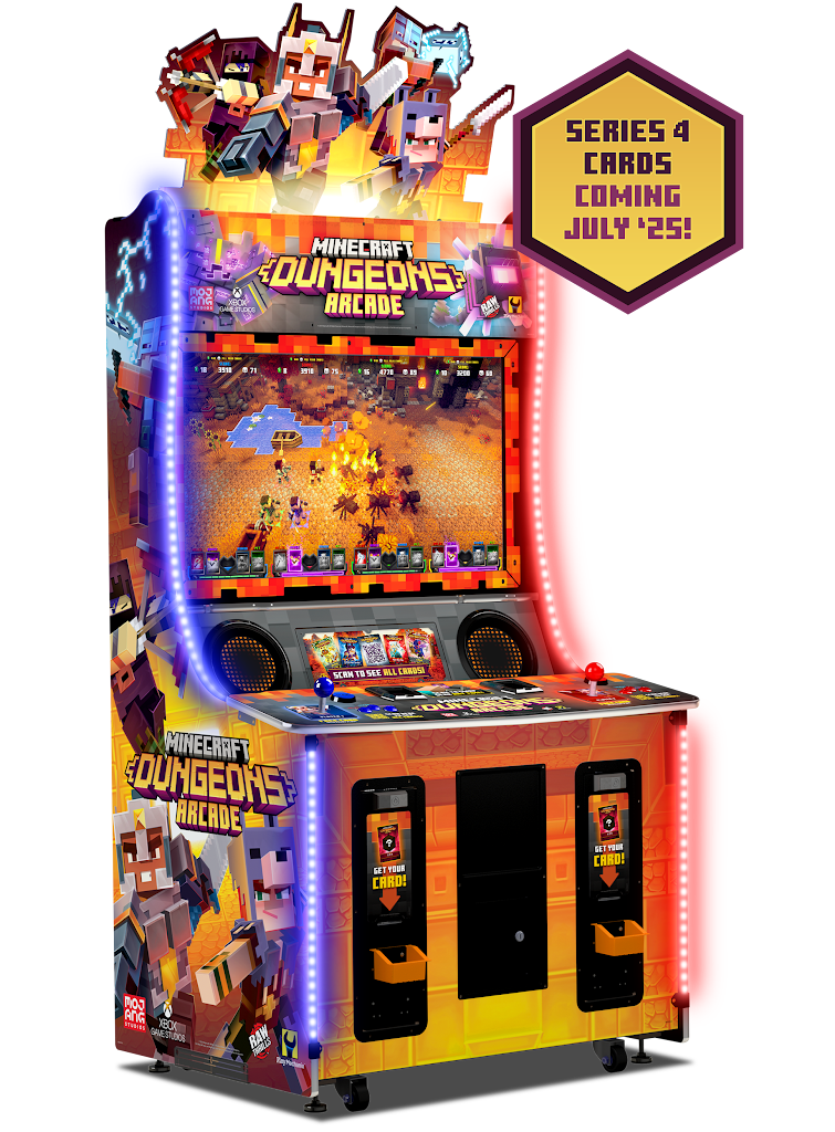 Raw Thrills Minecraft Dungeons Arcade 2 Player Game Cabinet