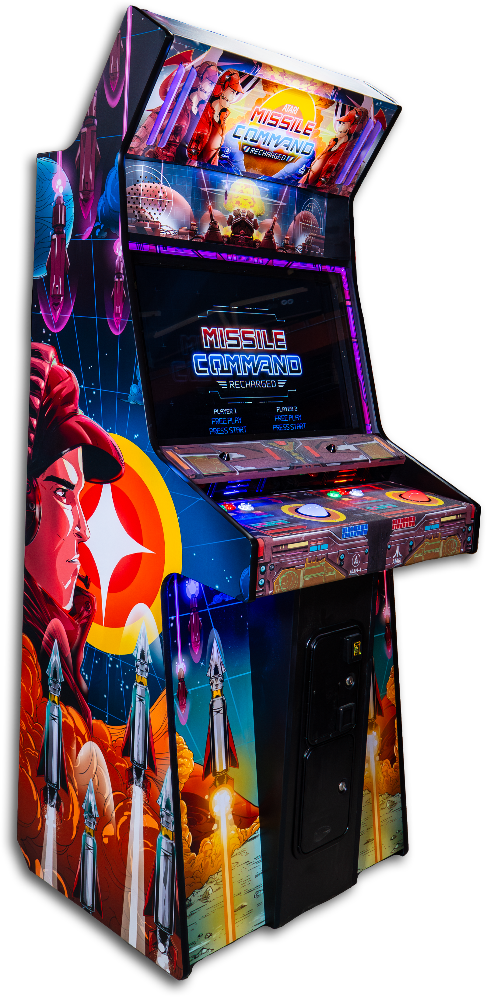 Alan-1 Missile Command Recharged 2 Player Premium Arcade Cabinet
