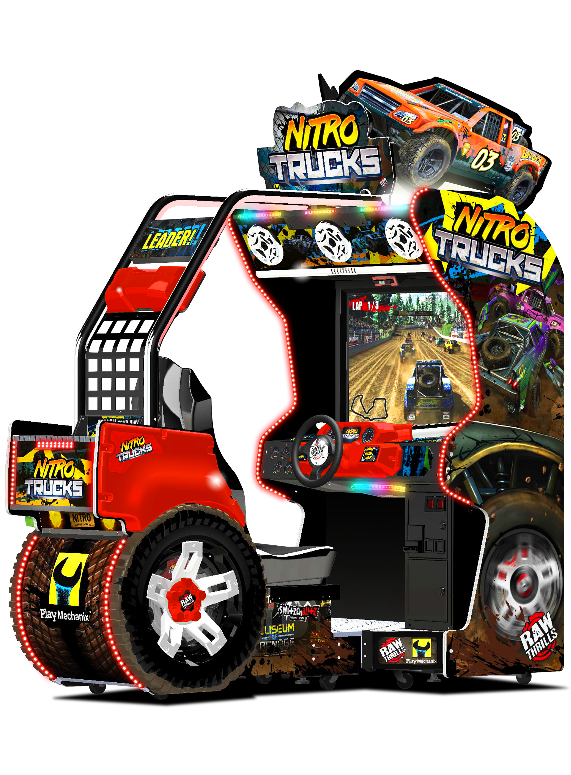 Raw Thrills Nitro Trucks Off-Road Racing Arcade Game