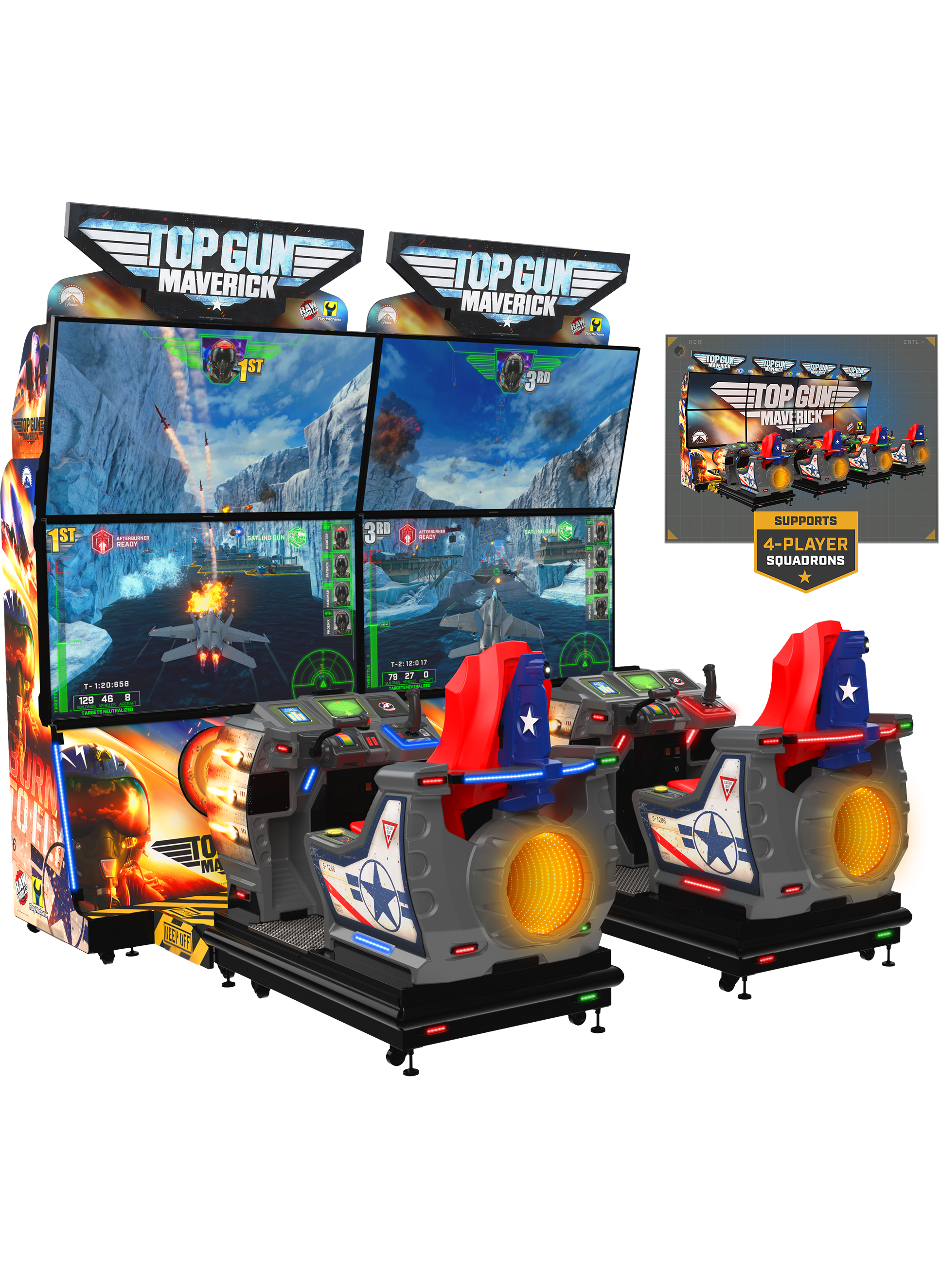 Raw Thrills Top Gun Arcade Flight Simulator Game