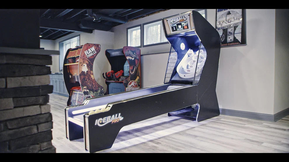 ICE Ball Pro black customized skee ball machine – arcade game for home or commercial game rooms